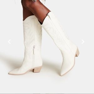 Dolce Vita Solei White Western Boots